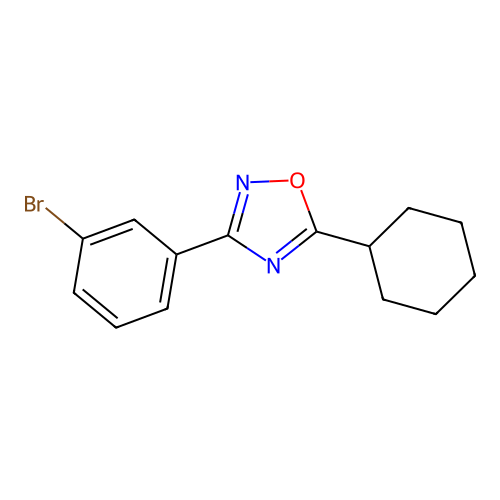 3-(3-Bromophenyl)-5-cyclohexyl-1,2,4-oxadiazole structure