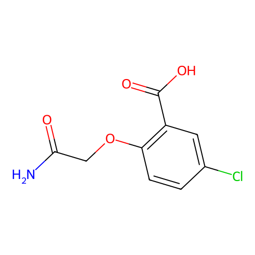 2-(2-Amino-2-oxoethoxy)-5-chlorobenzoic acid structure