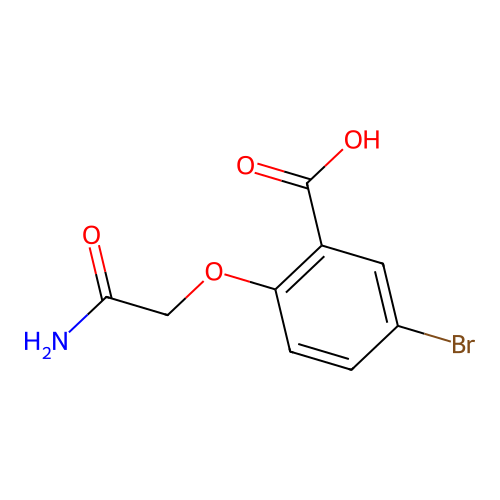 2-(2-Amino-2-oxoethoxy)-5-bromobenzoic acid structure