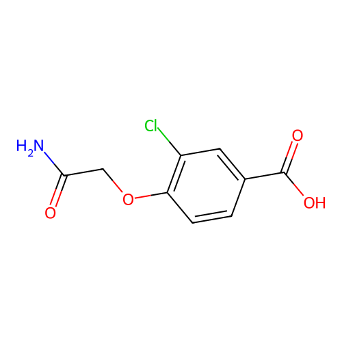 4-(2-Amino-2-oxoethoxy)-3-chlorobenzoic acid structure