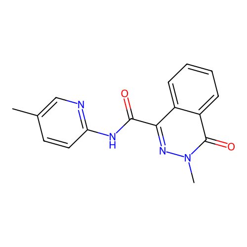 3-Methyl-N-(5-methylpyridin-2-yl)-4-oxo-3,4-dihydrophthalazine-1-carboxamide structure