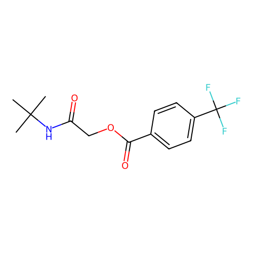 2-(Tert-butylamino)-2-oxoethyl 4-(trifluoromethyl)benzoate structure