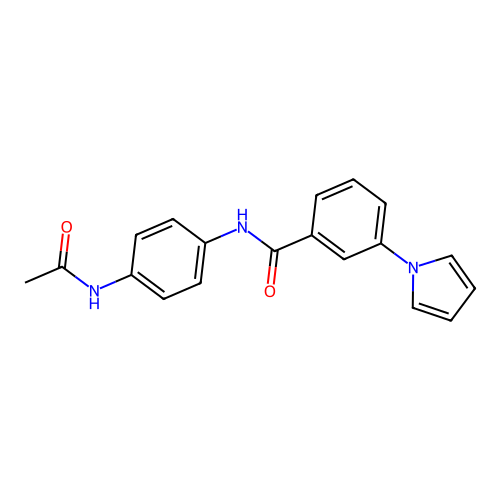 N-[4-(acetylamino)phenyl]-3-(1H-pyrrol-1-yl)benzamide structure