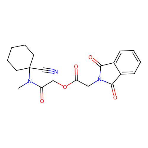 [2-[(1-cyanocyclohexyl)-methylamino]-2-oxoethyl] 2-(1,3-dioxoisoindol-2-yl)acetate structure