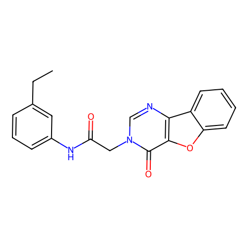 N-(3-ethylphenyl)-2-(4-oxo-[1]benzofuro[3,2-d]pyrimidin-3-yl)acetamide structure