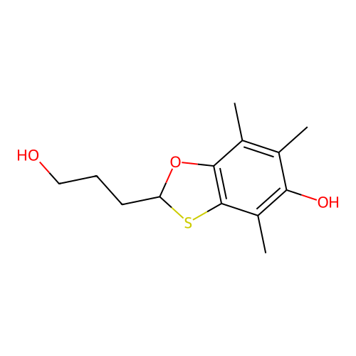 3-(5-Hydroxy-4,6,7-trimethyl-1,3-benzoxathiazol-2-yl)propanol structure