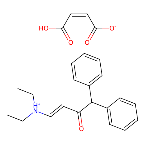 3-Buten-2-one, 4-(diethylamino)-1,1-diphenyl-, maleate structure