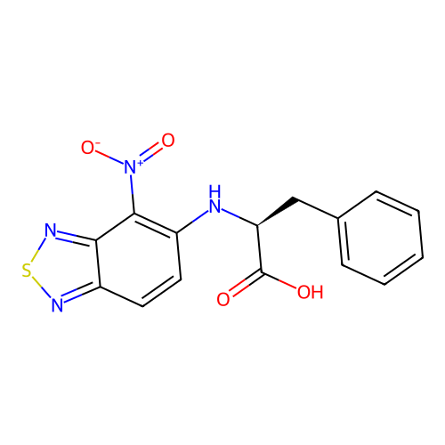 N-(4-nitro-2,1,3-benzothiadiazol-5-yl)-L-phenylalanine structure