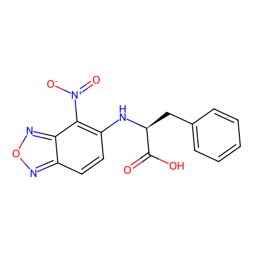 N-(4-nitro-2,1,3-benzoxadiazol-5-yl)-L-phenylalanine structure