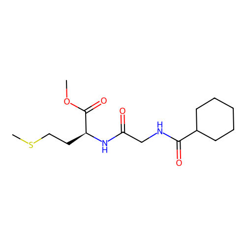 N-(Cyclohexylcarbonyl)glycyl-L-methionine methyl ester structure