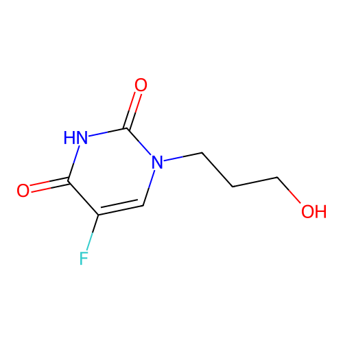1-(3-Hydroxypropyl)-5-fluorouracil structure