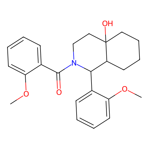 4a(2H)-Isoquinolinol, octahydro-2-(2-methoxybenzoyl)-1-(2-methoxyphenyl)- structure