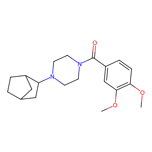 1-Bicyclo[2.2.1]hept-2-yl-4-(3,4-dimethoxybenzoyl)piperazine structure