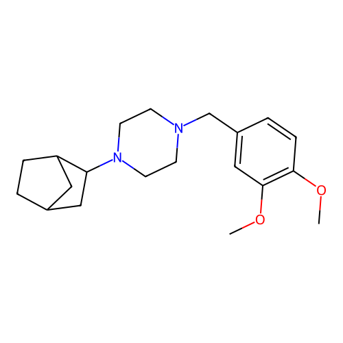 1-(Bicyclo[2.2.1]hept-2-yl)-4-(3,4-dimethoxybenzyl)piperazine structure