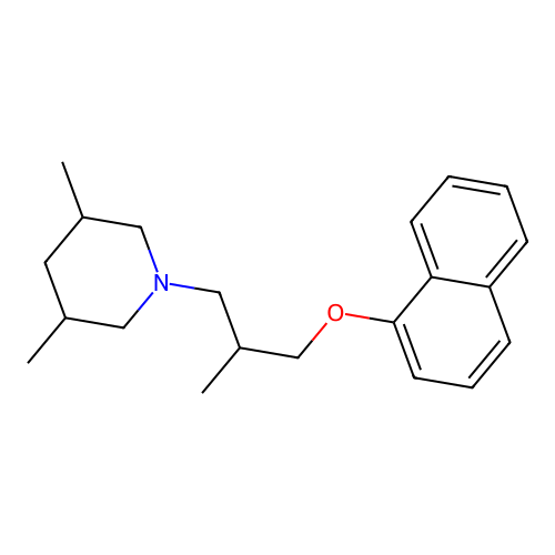 3,5-Dimethyl-1-(2-methyl-3-(naphthalen-1-yloxy)propyl)piperidine structure