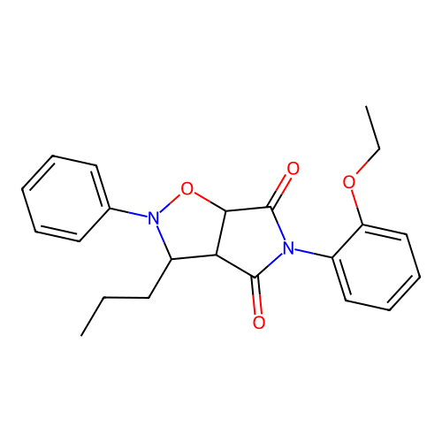 5-(2-Ethoxy-phenyl)-2-phenyl-3-propyl-tetrahydro-pyrrolo[3,4-d]isoxazole-4,6-dione structure