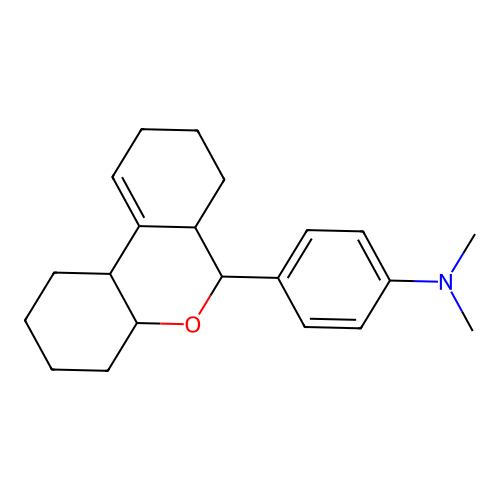 4-(2,3,4,4a,6,6a,7,8,9,10b-decahydro-1H-benzo[c]chromen-6-yl)-N,N-dimethylaniline structure
