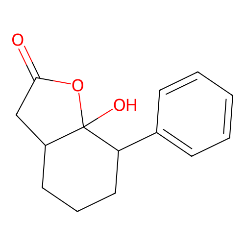 7a-Hydroxy-7-phenyl-3,3a,4,5,6,7-hexahydro-1-benzofuran-2-one structure