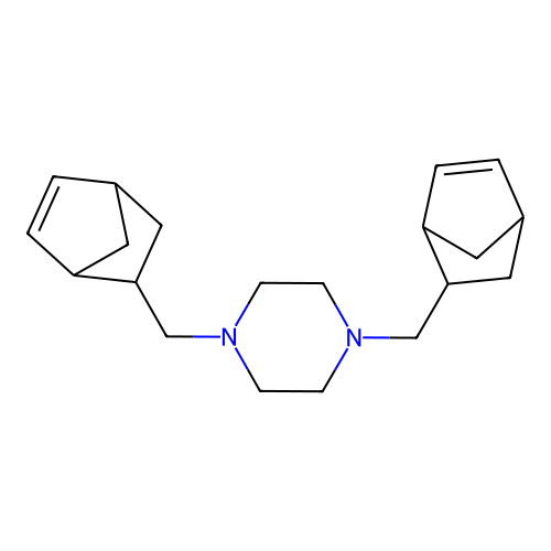 1,4-Bis(bicyclo[2.2.1]hept-5-en-2-ylmethyl)piperazine structure