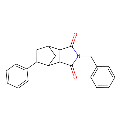 2-benzyl-5-phenylhexahydro-1H-4,7-methanoisoindole-1,3(2H)-dione structure
