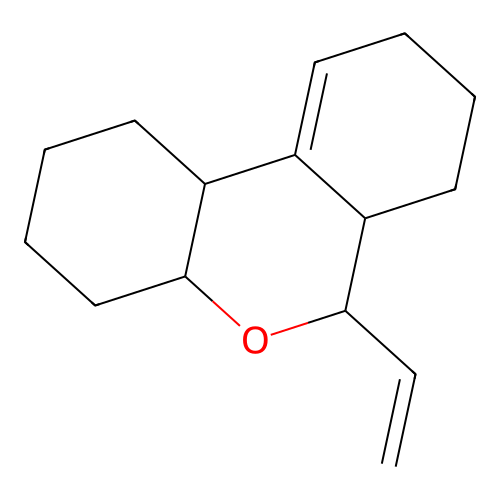 6-ethenyl-2,3,4,4a,6,6a,7,8,9,10b-decahydro-1H-benzo[c]chromene structure
