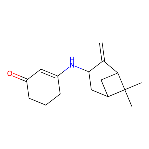 3-((6,6-Dimethyl-2-methylenebicyclo[3.1.1]heptan-3-yl)amino)cyclohex-2-enone structure