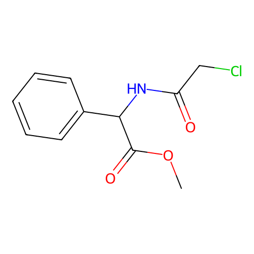 Methyl-2-[(chloroacetyl)amino]-2-phenylacetate structure