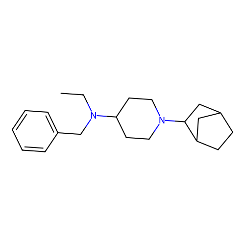 N-benzyl-1-(bicyclo[2.2.1]hept-2-yl)-N-ethylpiperidin-4-amine structure