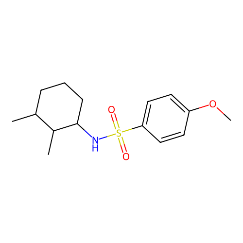 N-(2,3-dimethylcyclohexyl)-4-methoxybenzenesulfonamide structure