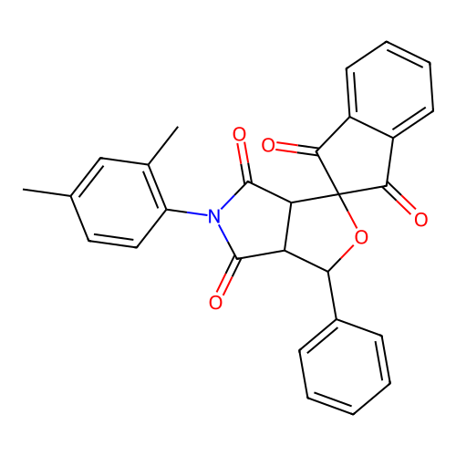 5-(2,4-dimethylphenyl)-1-phenylspiro[3a,6a-dihydro-1H-furo[3,4-c]pyrrole-3,2'-indene]-1',3',4,6-tetrone structure