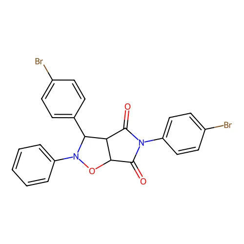3,5-双(4-溴苯基)-2-苯基-3a,6a-二氢-3H-吡咯并[3,4-d][1,2]噁唑-4,6-二酮 structure