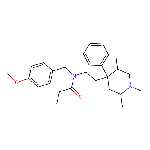 N-(4-methoxybenzyl)-N-(2-(1,2,5-trimethyl-4-phenylpiperidin-4-yl)ethyl)propionamide structure