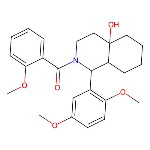 [1-(2,5-dimethoxyphenyl)-4a-hydroxyoctahydroisoquinolin-2(1H)-yl](2-methoxyphenyl)methanone structure