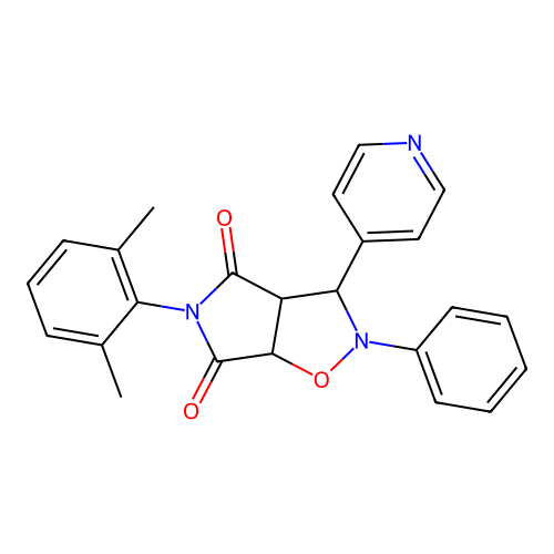 5-(2,6-dimethylphenyl)-2-phenyl-3-(pyridin-4-yl)dihydro-2H-pyrrolo[3,4-d][1,2]oxazole-4,6(3H,5H)-dione structure