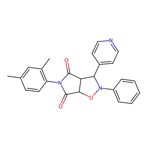 5-(2,4-dimethylphenyl)-2-phenyl-3-(pyridin-4-yl)dihydro-2H-pyrrolo[3,4-d][1,2]oxazole-4,6(3H,5H)-dione structure