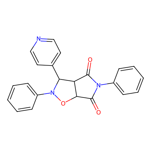 2,5-diphenyl-3-(pyridin-4-yl)dihydro-2H-pyrrolo[3,4-d][1,2]oxazole-4,6(3H,5H)-dione structure