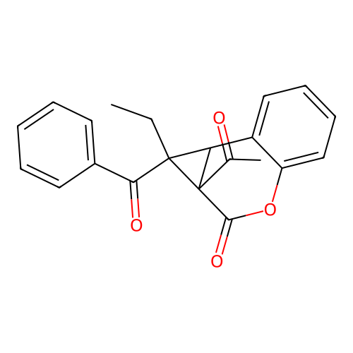 1a-Acetyl-1-benzoyl-1-ethyl-1a,7b-dihydro-1H-cyclopropa[c]chromen-2-one structure