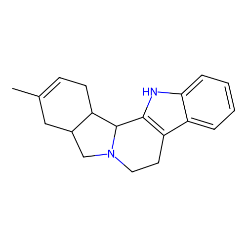 3-methyl-1,4a,5,7,8,13,13b,13c-octahydro-4H-benzo[1,2]indolizino[8,7-b]indole structure