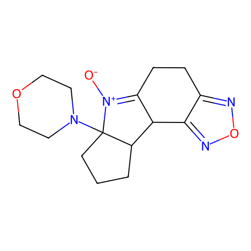 6a-(morpholin-4-yl)-4,5,6a,7,8,9,9a,9b-octahydrocyclopenta[b][1,2,5]oxadiazolo[3,4-e]indole 6-oxide structure