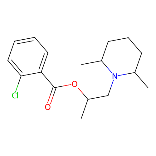 1-(2,6-Dimethylpiperidin-1-yl)propan-2-yl 2-chlorobenzoate structure