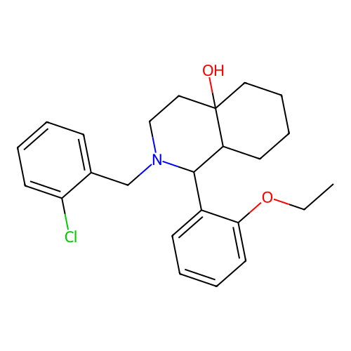 2-(2-chlorobenzyl)-1-(2-ethoxyphenyl)octahydroisoquinolin-4a(2H)-ol structure