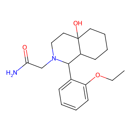 2-[1-(2-ethoxyphenyl)-4a-hydroxy-1,3,4,5,6,7,8,8a-octahydroisoquinolin-2-yl]acetamide structure