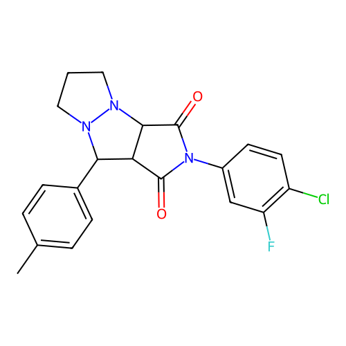 C21H19ClFN3O2 structure