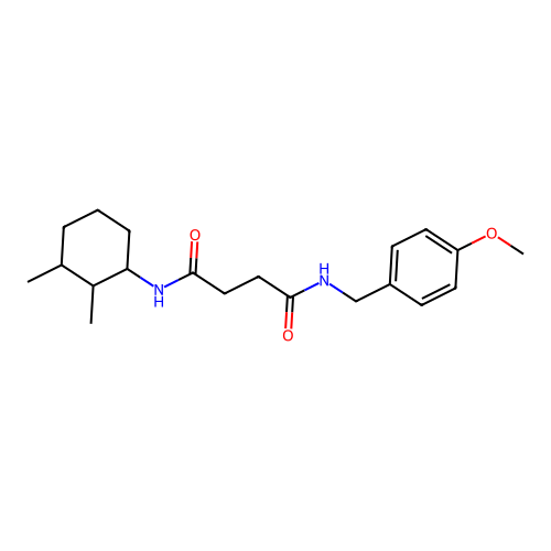N-(2,3-dimethylcyclohexyl)-N'-(4-methoxybenzyl)butanediamide structure
