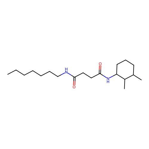 N-(2,3-dimethylcyclohexyl)-N'-heptylbutanediamide structure