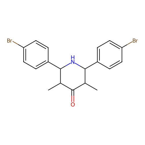 2,6-Bis(4-bromophenyl)-3,5-dimethylpiperidin-4-one structure