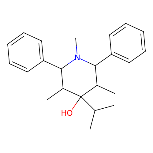 1,3,5-Trimethyl-2,6-diphenyl-4-(propan-2-yl)piperidin-4-ol structure