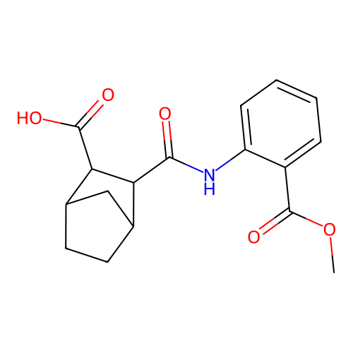 3-{[2-(Methoxycarbonyl)phenyl]carbamoyl}bicyclo[2.2.1]heptane-2-carboxylic acid structure