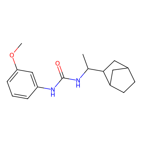 N-(1-bicyclo[2.2.1]hept-2-ylethyl)-N'-(3-methoxyphenyl)urea structure