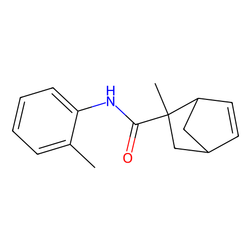 Bicyclo[2.2.1]hept-2-ene-5-carboxamide, 5-methyl-N-(2-tolyl)- structure